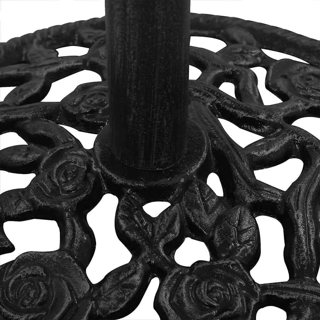 Umbrella Base Black Cast Iron Heavy Duty Stable Support for Outdoor Garden Patio