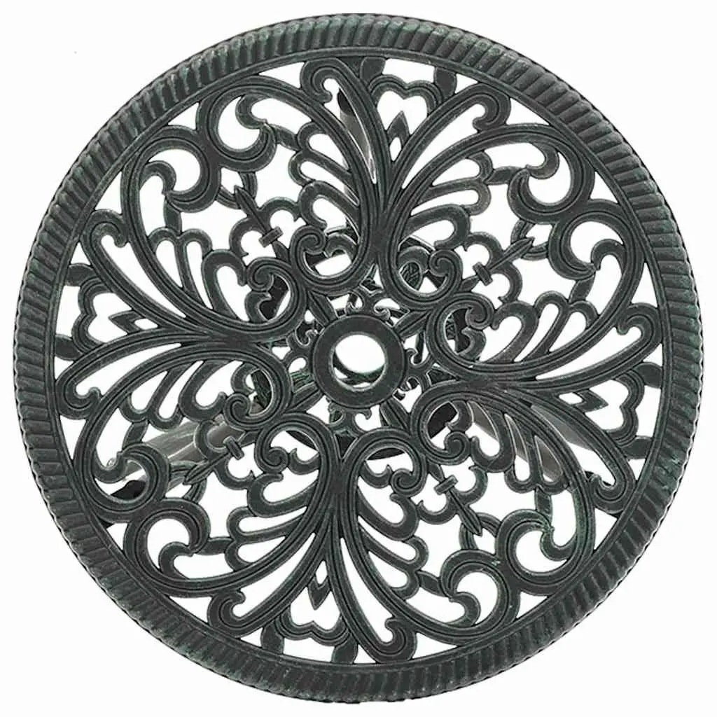 Bistro Set 3 Piece Outdoor Garden Patio Furniture Cast Aluminium Green Floral
