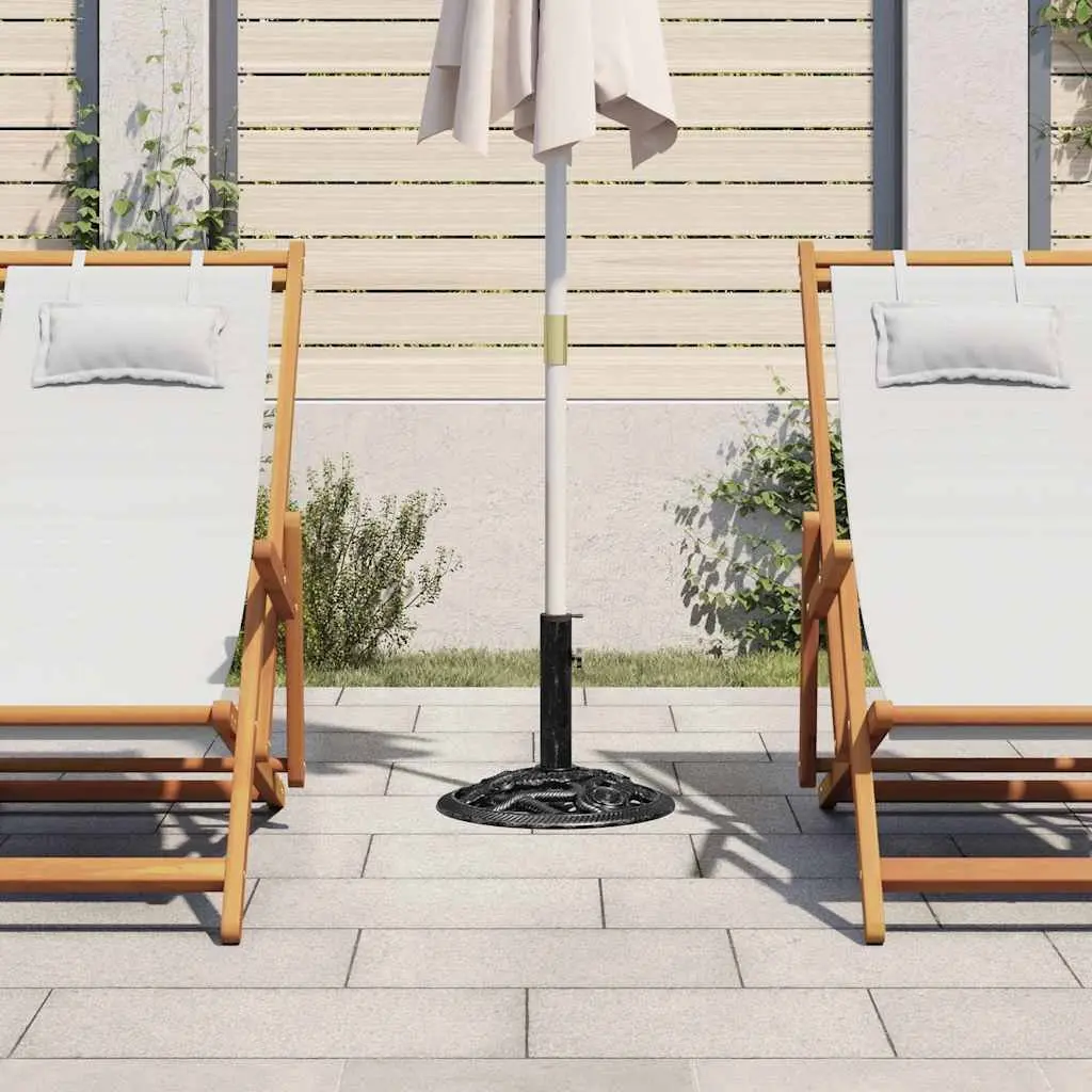 Umbrella Base Cast Iron Black 40x40x32 cm Heavy Duty Outdoor Stand