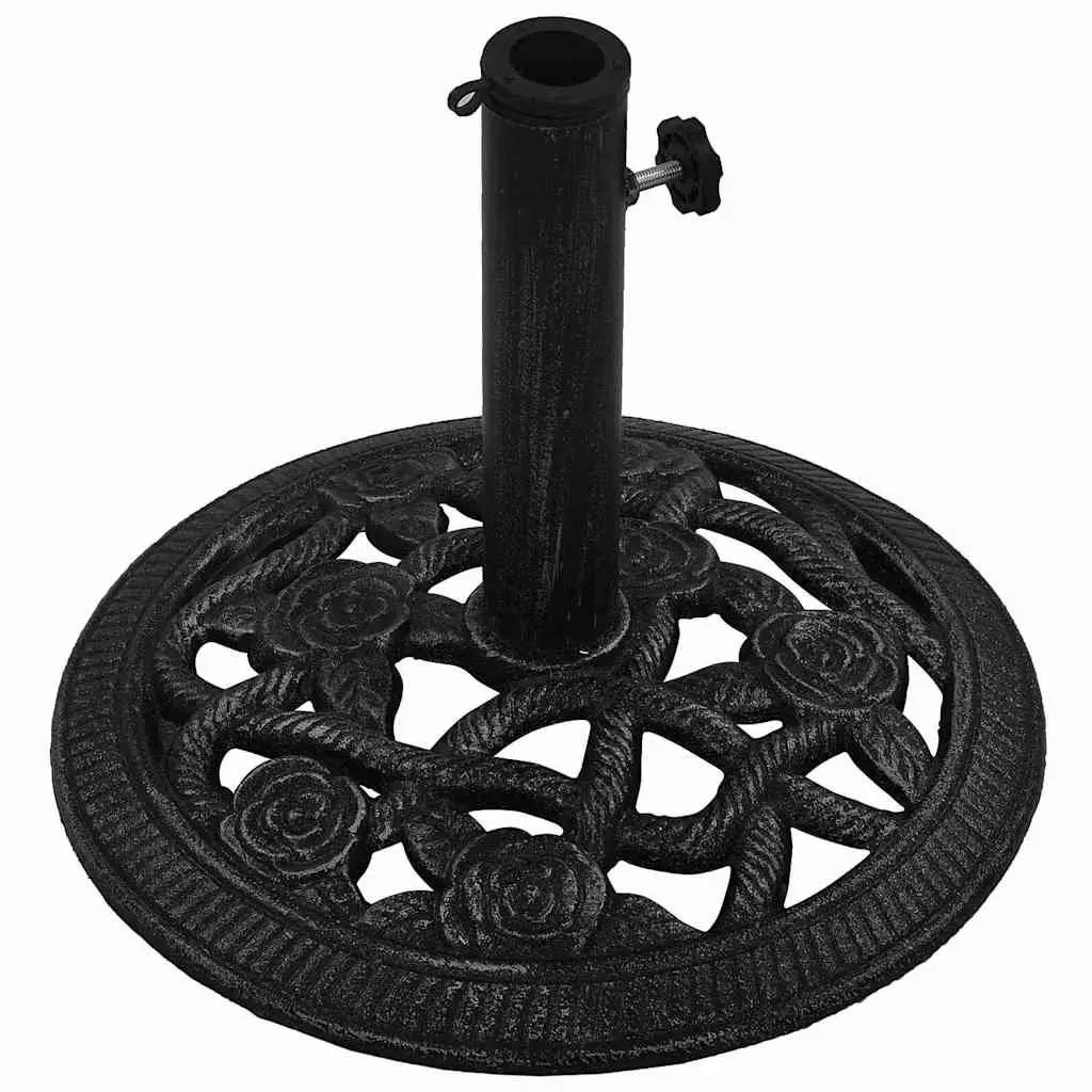 Umbrella Base Cast Iron Black 40x40x32 cm Heavy Duty Outdoor Stand