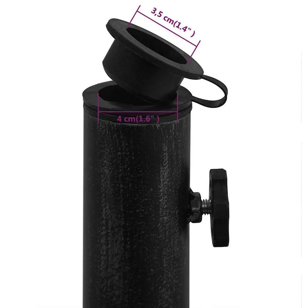 Umbrella Base Cast Iron Black 40x40x32 cm Heavy Duty Outdoor Stand