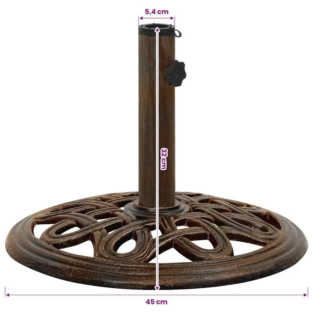 Cast Iron Umbrella Base 40cm Sturdy Support for Outdoor Garden Patio Parasol