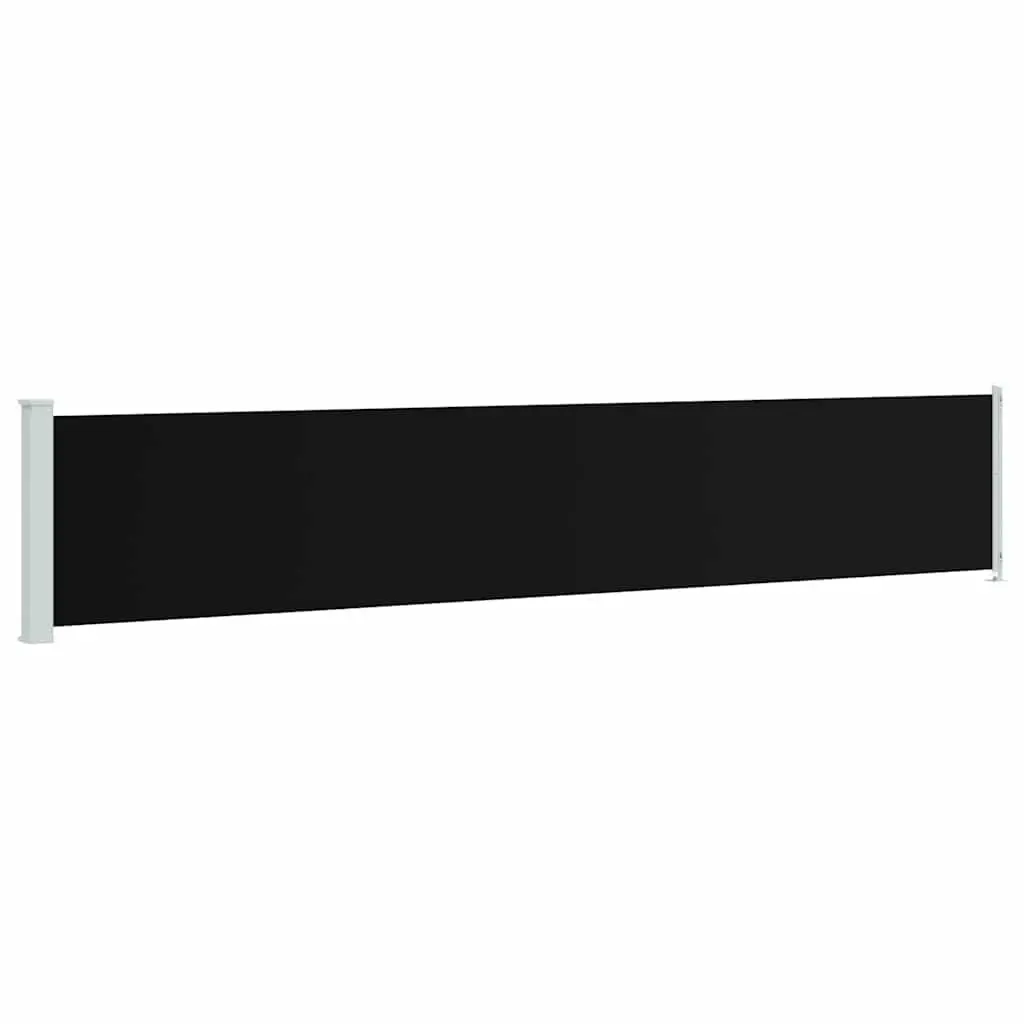 Patio Retractable Side Awning 117x600cm UV Resistant Polyester Automatic Roll-back Privacy Shade