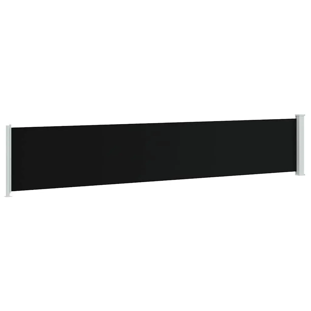 Patio Retractable Side Awning 117x600cm UV Resistant Polyester Automatic Roll-back Privacy Shade