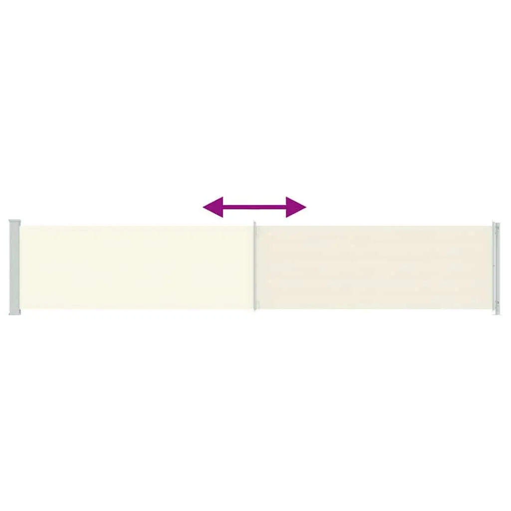 Retractable Side Awning 117x600 cm Outdoor Privacy Screen Shade