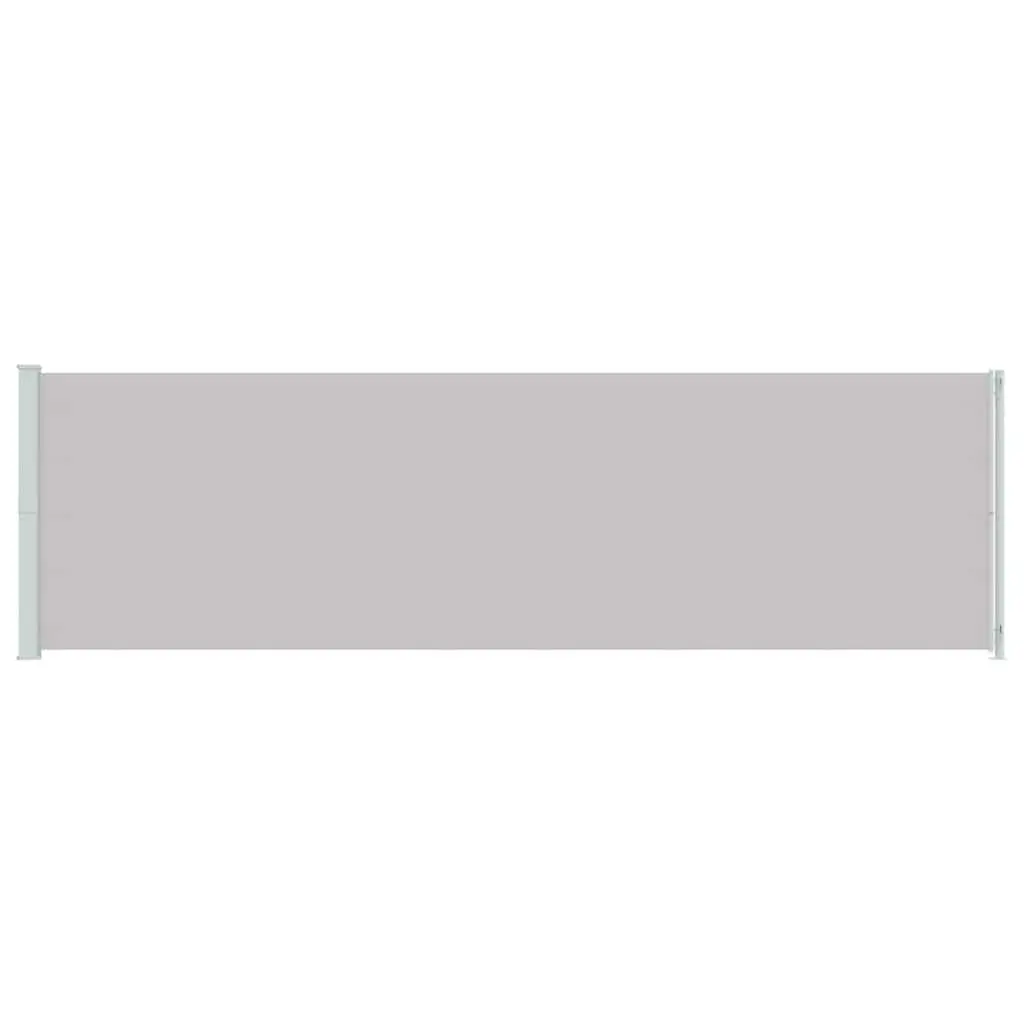 Retractable Side Awning 180 x 600 cm Grey Privacy Shade for Patio Balcony Outdoor Garden