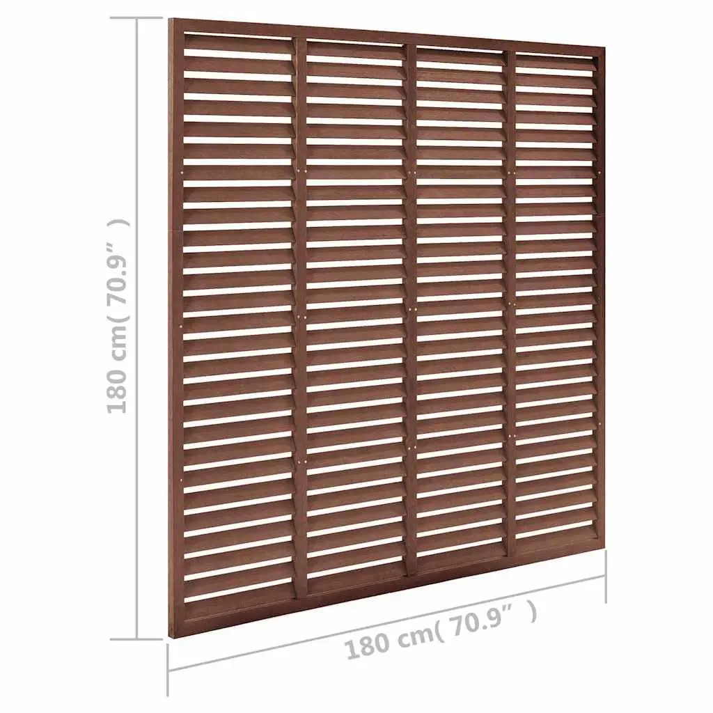 Louver Fence Panel 180x180cm Brown Wood Plastic Composite Outdoor Privacy Screen