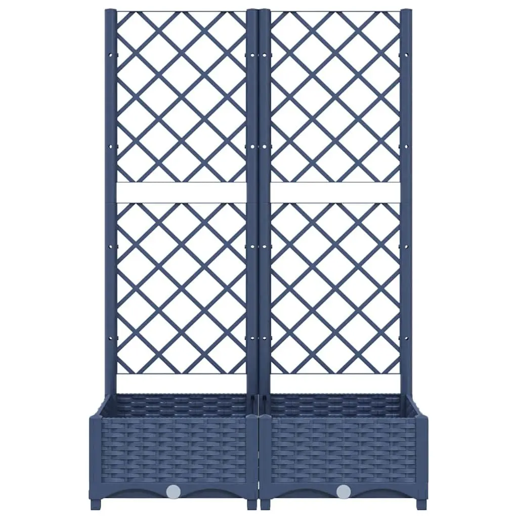 Garden Planter 80x40x121.5cm Integrated Trellis for Outdoor Climbing Plants Support