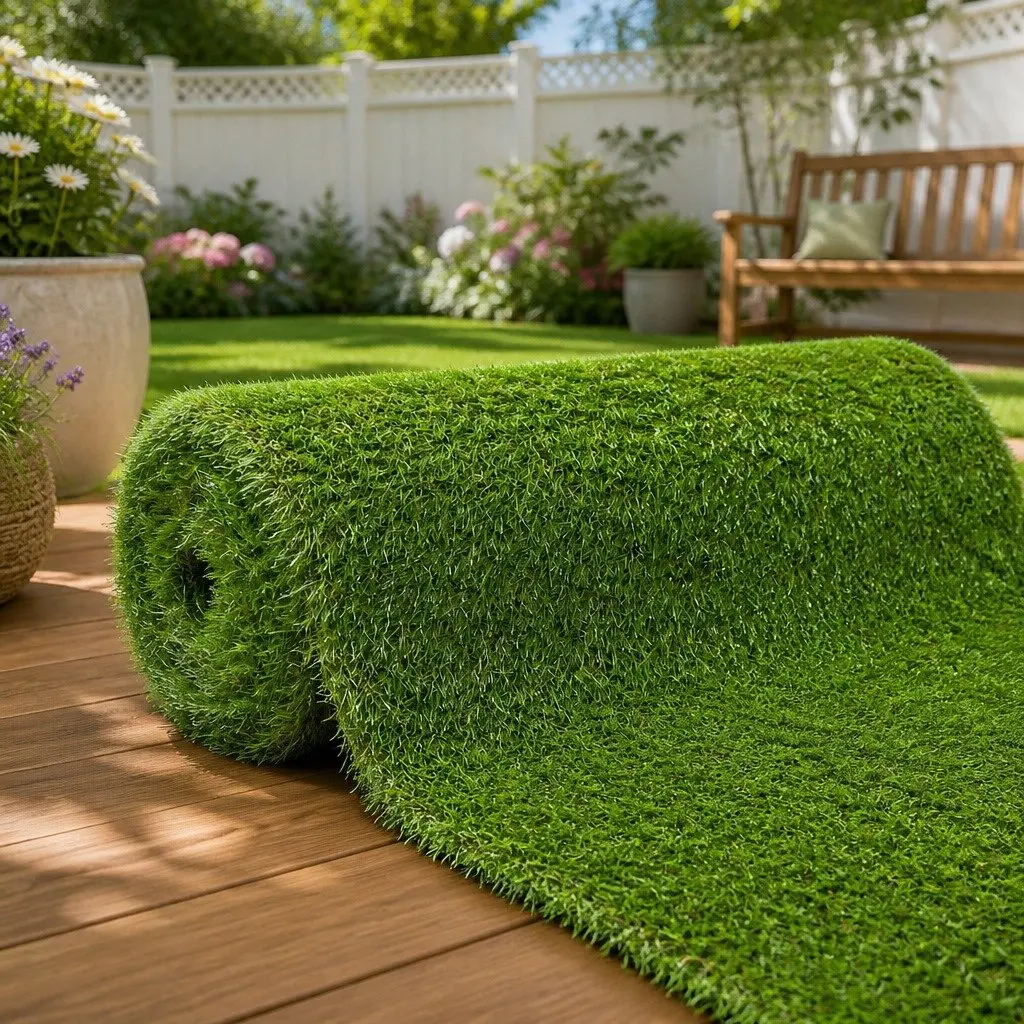 Artificial Grass Mat 1x2 m Green UV-Resistant Dense Pile for Outdoor Indoor Garden Patio Lawn Decoration