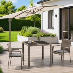 3 Piece Garden Dining Set for Outdoor Enjoyment