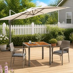 Enhance Your Outdoors with Our 3 Piece Grey Dining Set
