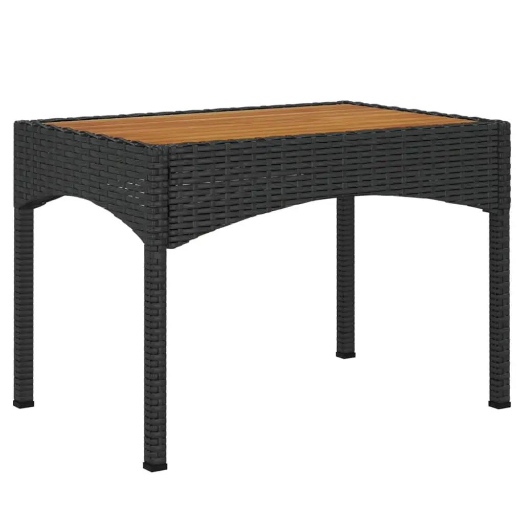 5 Piece Outdoor Dining Set Black Poly Rattan Chairs Table Weather Resistant
