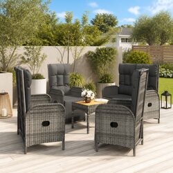 Stylish Grey Garden Dining Set for Outdoor Enjoyment