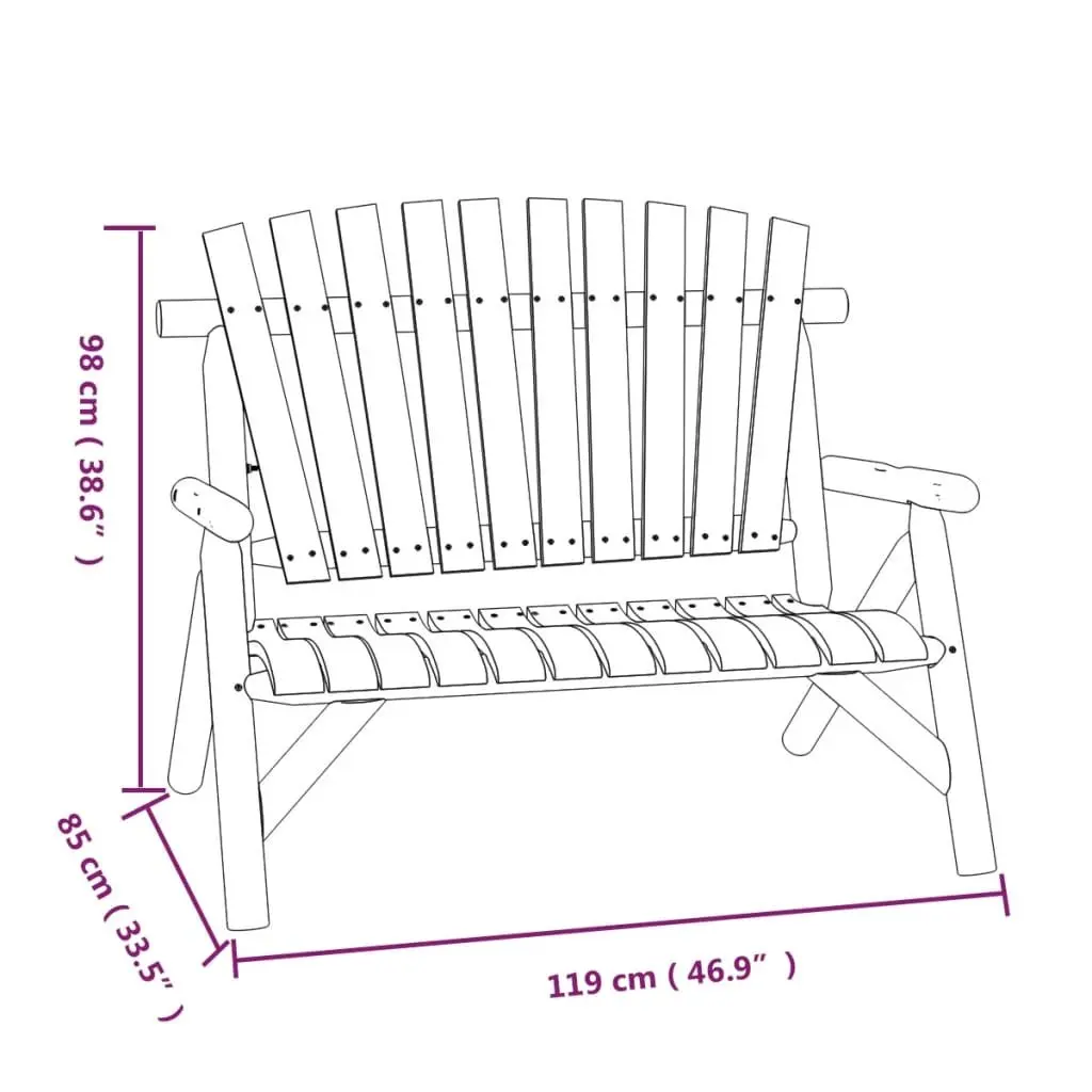 3 Piece Outdoor Garden Lounge Set Solid Spruce Wood Ergonomic Seating