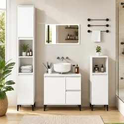 Modern 3 Piece Bathroom Cabinet Set for Organized Spaces