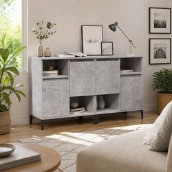 Grey Sideboard Cabinet 60x35x70 cm