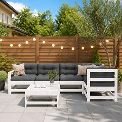 Comfortable 6-Piece Outdoor Lounge Set in White