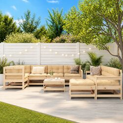 Elevate Your Space with This 10-Piece Garden Lounge Set