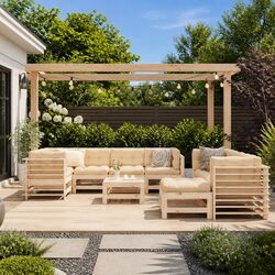 10 Piece Garden Lounge Set for Comfortable Outdoor Living