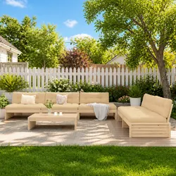 Transform Your Outdoor Space with This Modular 6 Piece Lounge Set