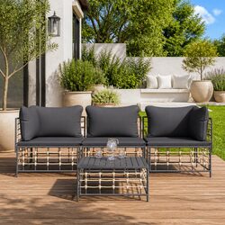 Create an Inviting Outdoor Atmosphere with a 4-Piece Lounge Set