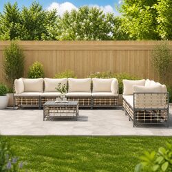 Enhance Your Outdoor Living with This 8-Piece Lounge Set