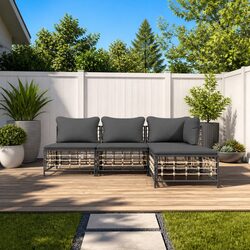 Enhance Your Outdoor Space with a 4-Piece Lounge Set