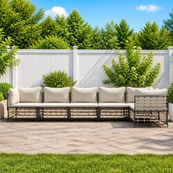 6 Piece Modular Garden Lounge Set for Outdoor Comfort
