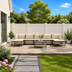 Enhance Your Outdoor Living with This 8-Piece Lounge Set