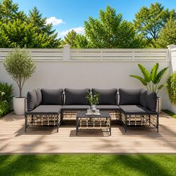 Elevate Your Outdoor Space with this 7-Piece Lounge Set