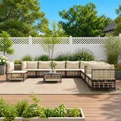 Elevate Your Outdoor Space with 11-Piece Lounge Set