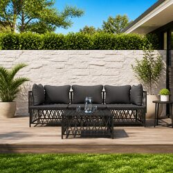 Enhance Your Patio with 4-Piece Anthracite Garden Lounge Set