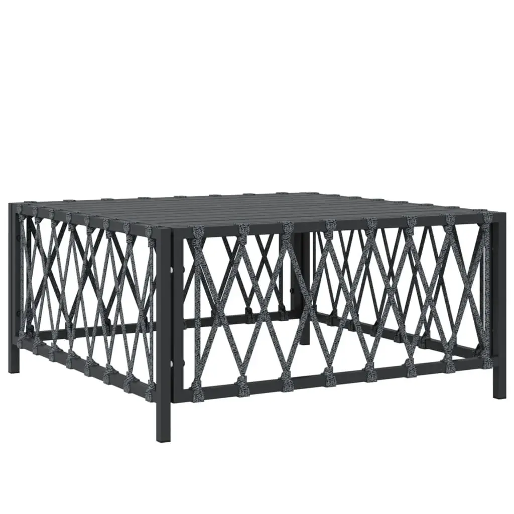 5 Piece Garden Lounge Set Anthracite Modular Sofa Outdoor Furniture with Woven Fabric Seating and Thickly Padded Cushions