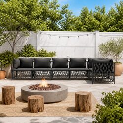 Enhance Your Outdoor Space with 6-Piece Modular Lounge Set