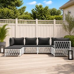 6-Piece Outdoor Lounge Sofa Set – Versatile Modular Design