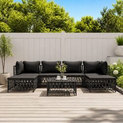 Anthracite 7 Piece Outdoor Lounge Set for Your Garden