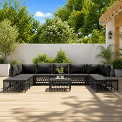 Stylish 10-Piece Garden Lounge Set for Outdoor Spaces