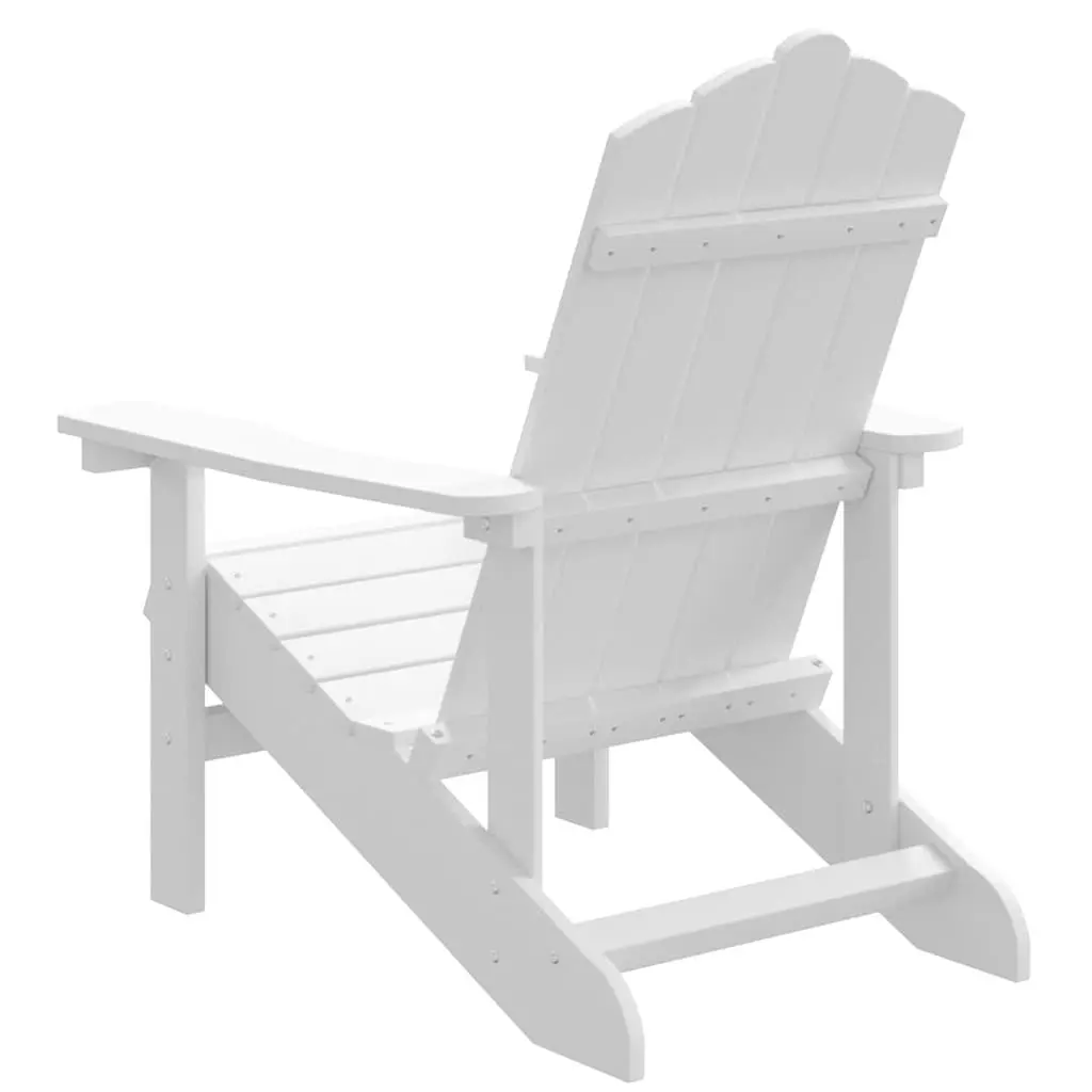 Adirondack Chair White Weather Resistant HDPE Outdoor Patio Armchair