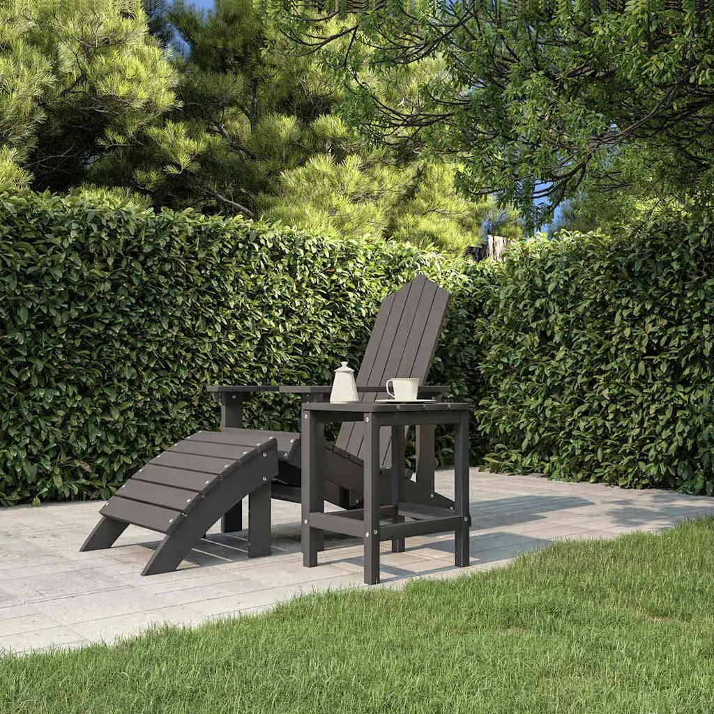Adirondack Side Table 38W x 38D x 46H cm Weather-resistant UV-resistant HDPE Outdoor Patio Furniture Anthracite