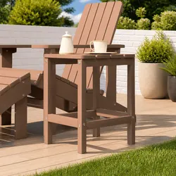 Adirondack Brown Garden Side Table - Enhance Your Outdoor Space