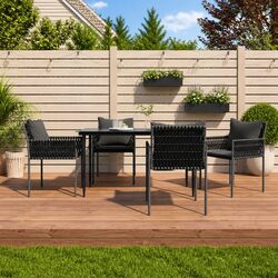 Enhance Your Outdoor Space with 4 Black Garden Chairs