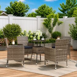 Enhance Your Outdoor Space with 5-Piece Bistro Set