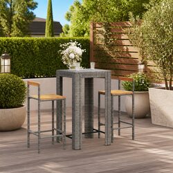 Enhance Your Outdoors with 3 Piece Grey Bar Set