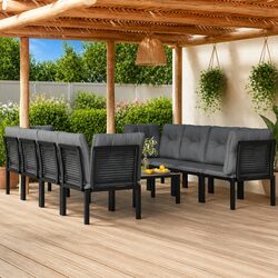 Enhance Your Outdoor Living with 9 Piece Lounge Set