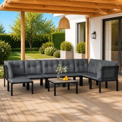 Elevate Your Outdoor Space with 9-Piece Lounge Set