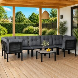 Transform Your Outdoor Space with this 8 Piece Lounge Set