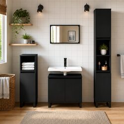 Elevate Your Space with This 3 Piece Bathroom Cabinet Set