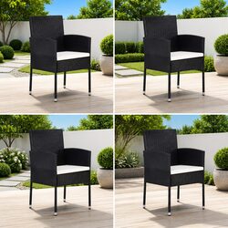 Enhance Your Outdoor Space with 4 Comfortable Garden Chairs