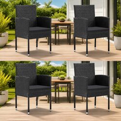 Elevate Your Outdoor Space with Black Rattan Chairs Set