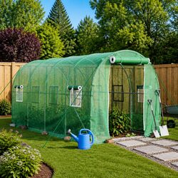 Green 8m² Garden Greenhouse – Enhance Your Outdoor Space